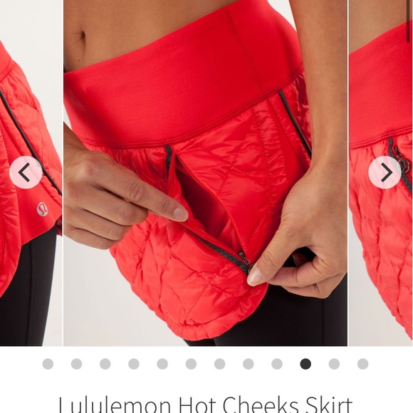 🍋 Lululemon Hot Cheeks Skirt  Down Filled Quilted Zip Pouch Pocket - Picture 6 of 14